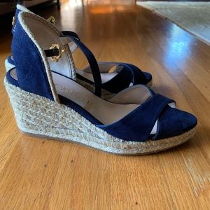 Stuart Weitzman navy blue espadrilles size 7